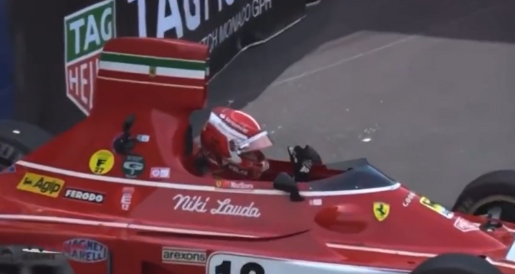 Charles Leclerc estrelló el auto de Niki Lauda.