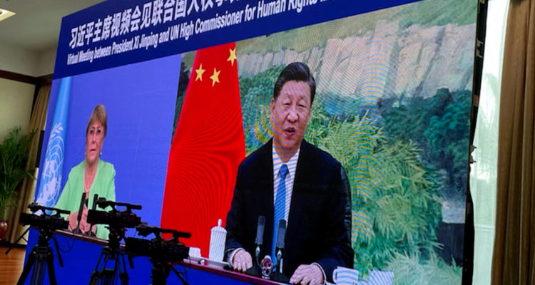 Xi Jinping y Michelle Bachelet