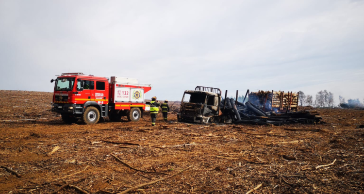 Conductor de camión quemado por la CAM