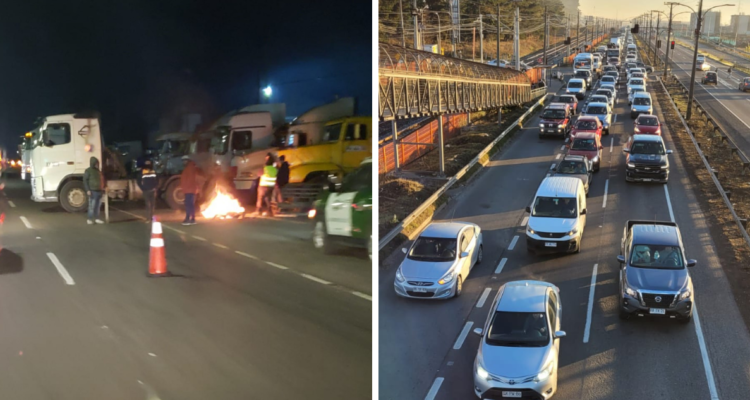 Contratistas bloquean parcialmente la Ruta 160.