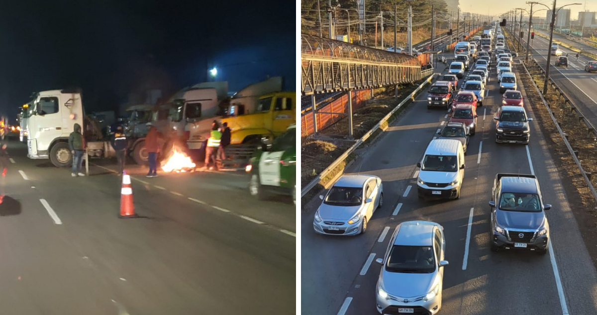 Contratistas bloquean parcialmente la Ruta 160.