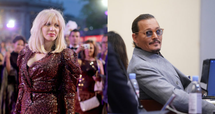 La cantante Courtney Love y el actor Johnny Depp.
