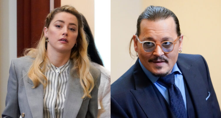 Amber Heard y Johnny Depp en el juicio. Hasta ahora nadie sabe cuándo se dará el veredicto.