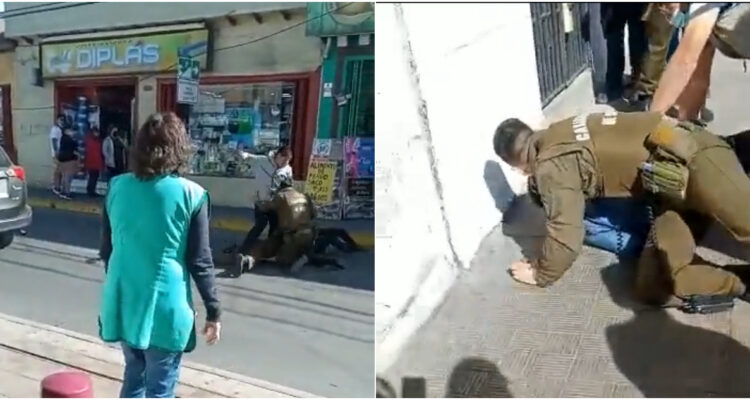Con combos a carabinero terminó detención en Coquimbo: Transeúntes y comerciantes debieron ayudarlos