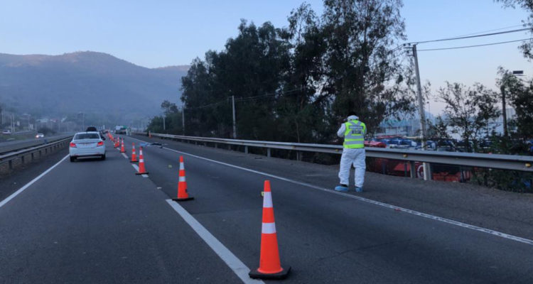 Doble atropello en Autopista Los Libertadores de Santiago