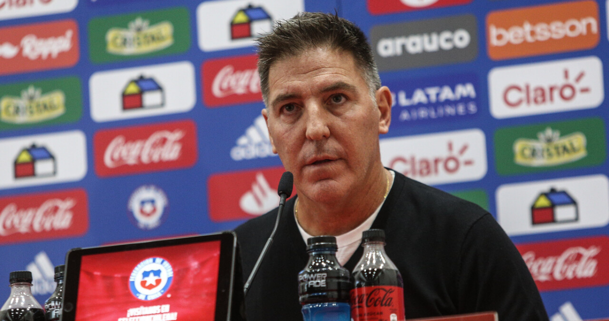 Eduardo Berizzo durante su presentación en La Roja.