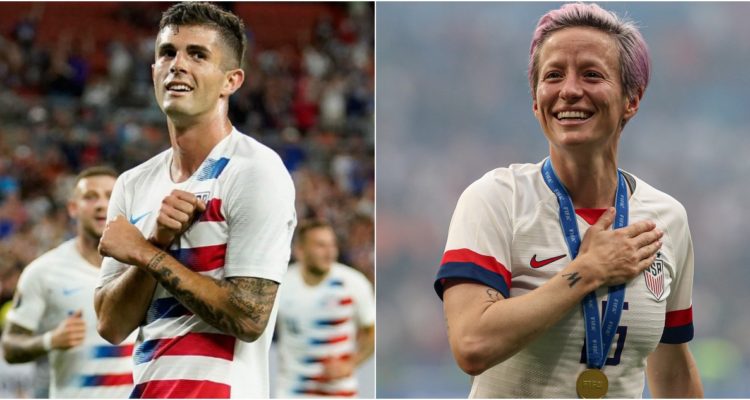 Christian Pulisic y Megan Rapinoe