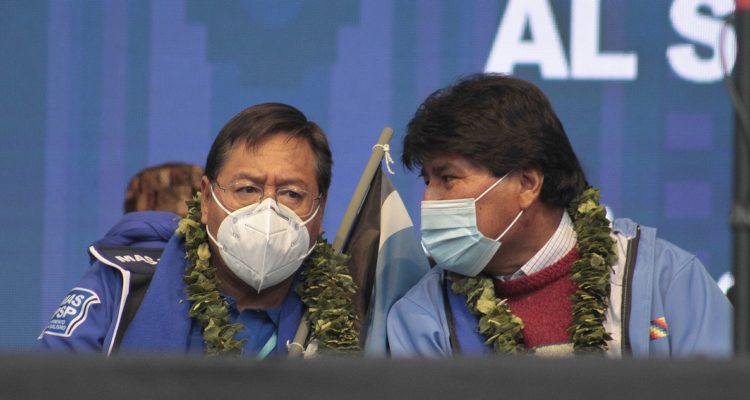 Luis Arce y Evo Morales
