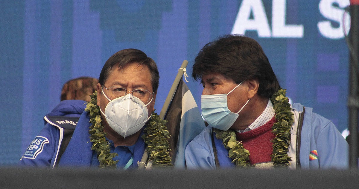 Luis Arce y Evo Morales