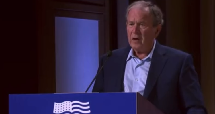 Captura del discurso del expresidente George W. Bush.