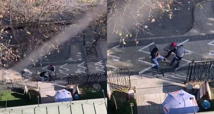 Graban violento asalto contra hombre que salía con $4 milones de un banco en Macul