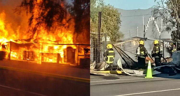 Incendio destruye fábrica de muebles en Quilicura: pérdidas son totales