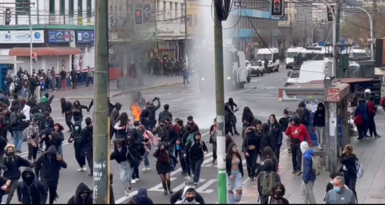 Incidentes en marcha de Valparaíso