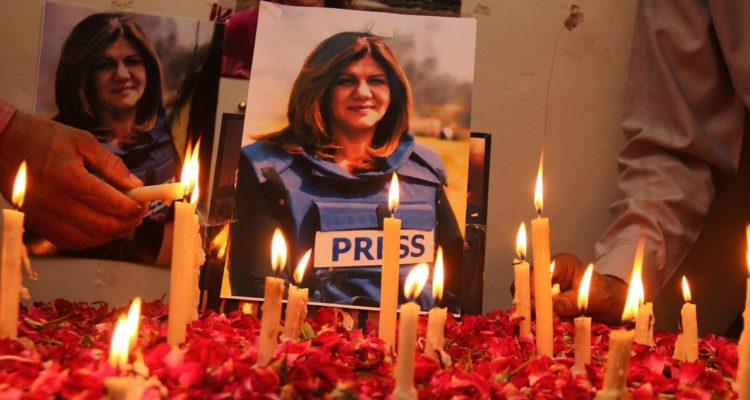 El funeral de la periodista Shireen Abu Akleh.