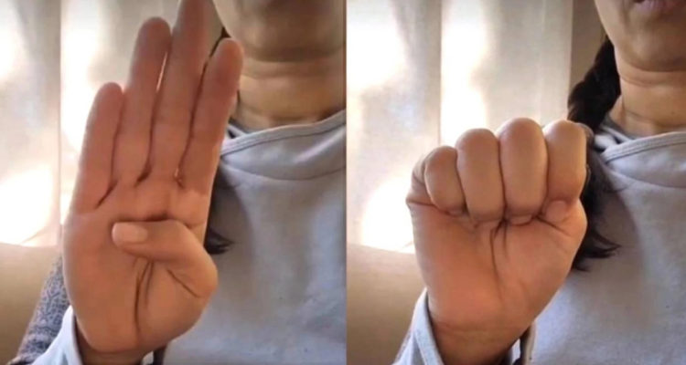 La “señal que salva”: el gesto que joven secuestrada por su expareja aprendió en TikTok y la rescató .