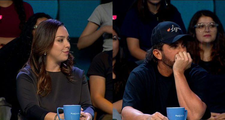 Mariela Sotomayor riendo ante el enojo de Arturo Longton en Pasapalabra Mundial.