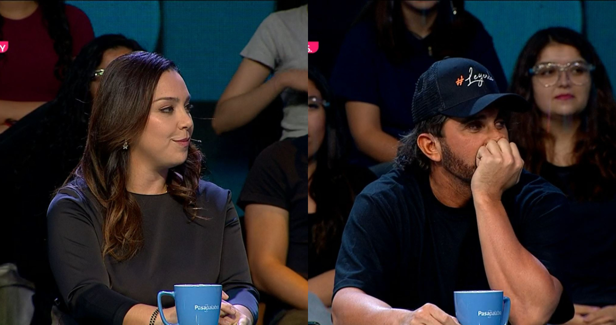 Mariela Sotomayor riendo ante el enojo de Arturo Longton en Pasapalabra Mundial.