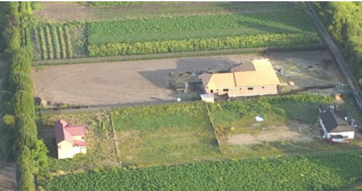 Imagen aérea de parcela en Las Colonias de Paine, propiedad de Esteban Toloza. 