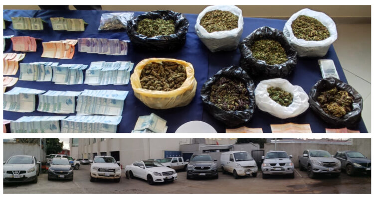 Autos, droga y dinero incautado a banda narco en La Araucanía