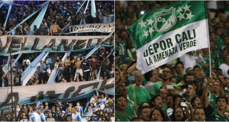 Barras de Racing Club y Deportivo Cali
