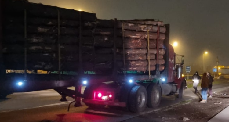 detención conductores camiones madera