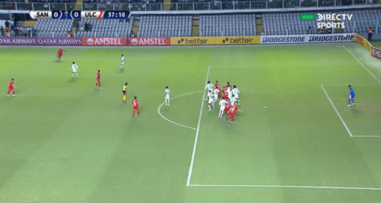 La Calera fue perjudicada en su visita a Santos.