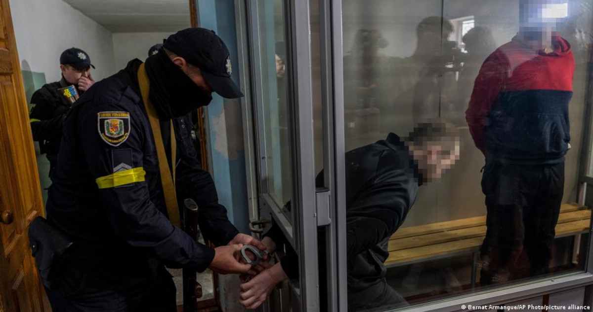 Los dos soldados presos, durante la vista oral del juicio el pasado jueves.