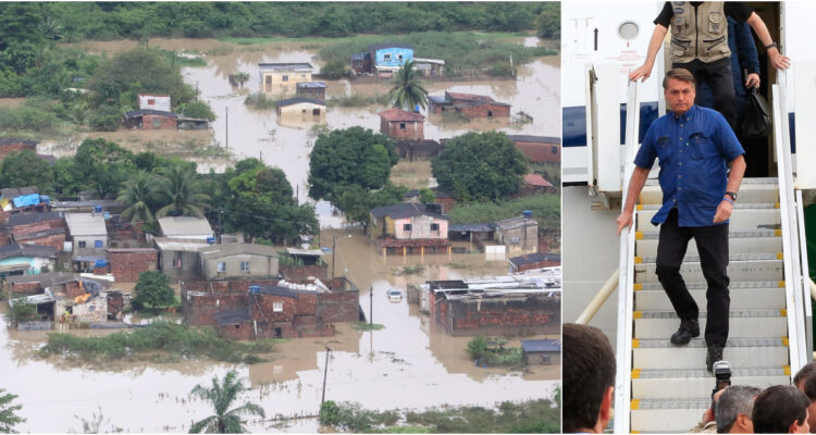 Tragedia en Brasil: lluvias dejan casi un centenar de muertos y Bolsonaro visita áreas afectadas