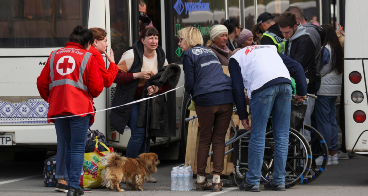 Imagen de refugiados de Ucrania.