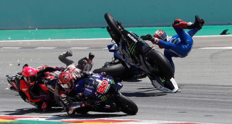 Accidente en el MotoGP provocó susto por Nakagami.