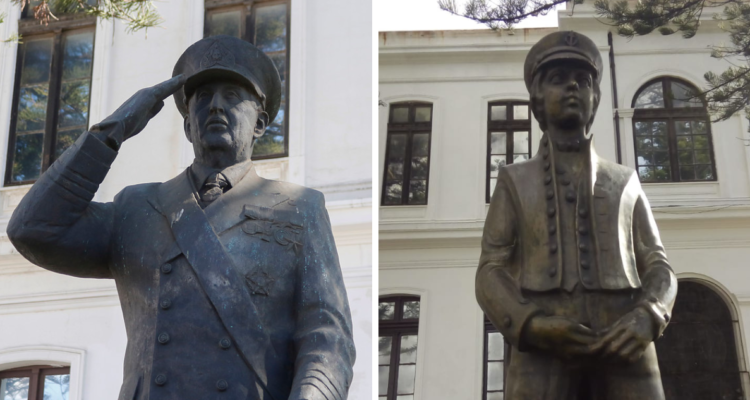 Armada retira estatua de José Toribio Merino del frontis del Museo Nacional de Valparaíso y la reemplaza por la de un joven Prat.