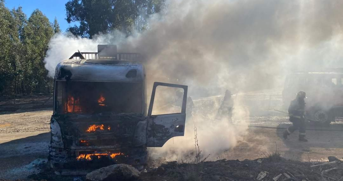 Ataque a camión en Collipulli.