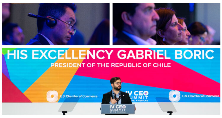 Gabriel Boric en panel con CEOs en EEUU