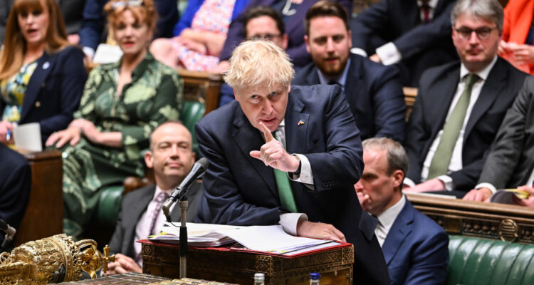 Boris Johnson en el parlamento británico.