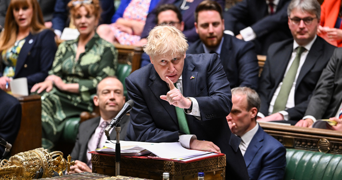 Boris Johnson en el parlamento británico.