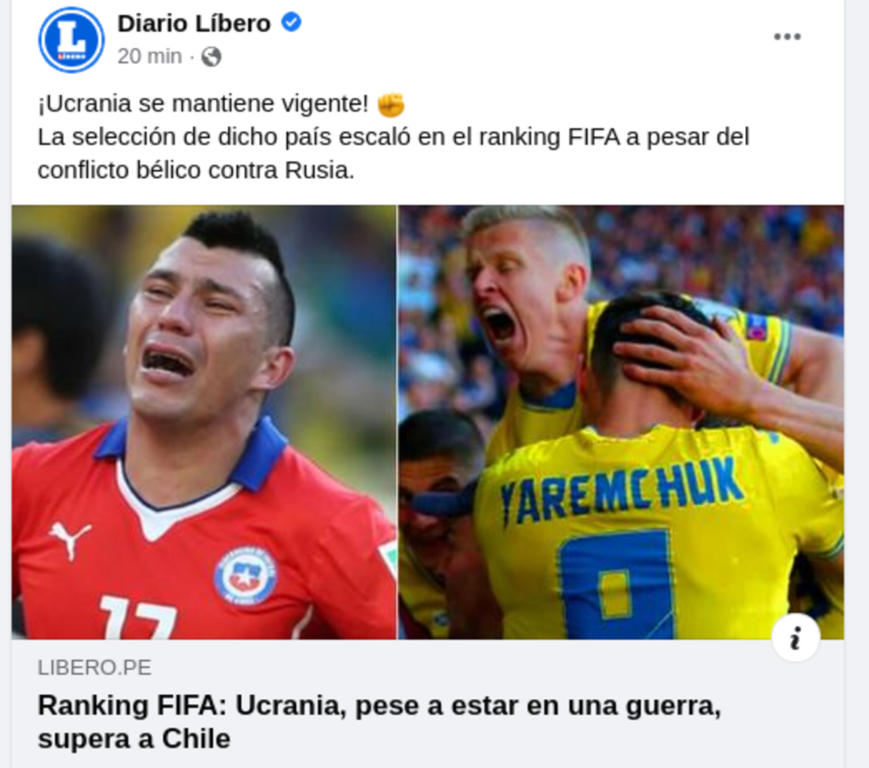 En  Perú se burlan de mal desempeño de La Roja en ranking FIFA