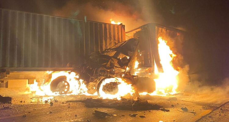 Choque de camión en Magallanes