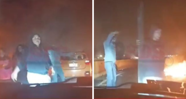 Manifestantes cobran peaje en Ruta Las Palmas