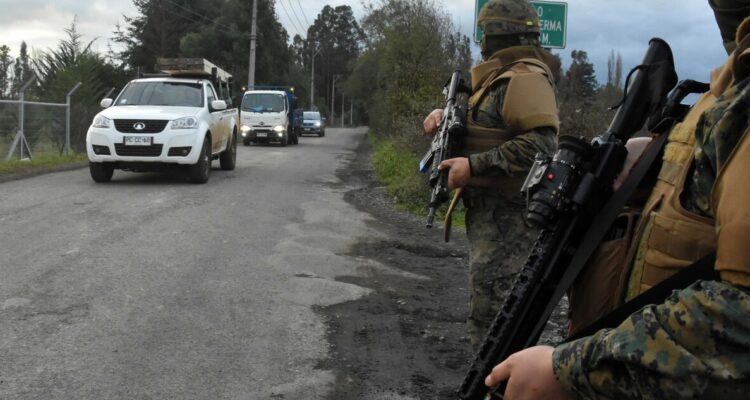 Foto contexto Estado de Excepción en rutas de la macrozona sur