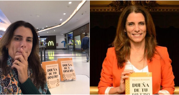 Helena en la presentación de su libro