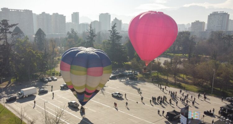 Globos aerostáticos en Santiago