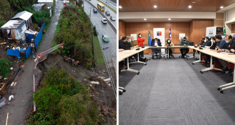 Gobierno coordina desalojo y reubicación de tomas en peligro de deslizamiento en Puerto Montt