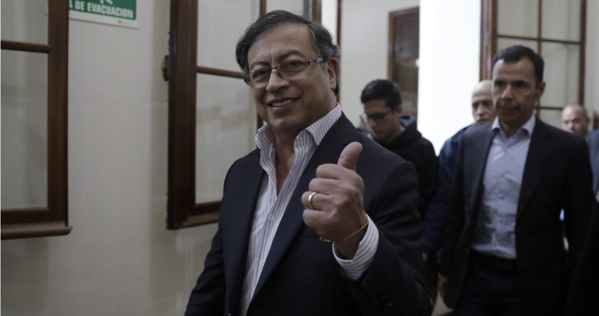 El candidato presidencial colombiano Gustavo Petro.