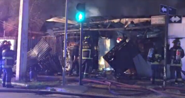 Incendio de vivienda en Conchalí