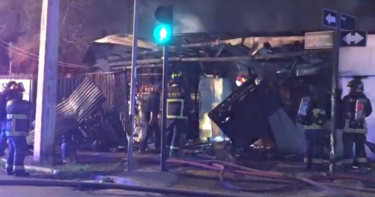 Incendio de vivienda en Conchalí