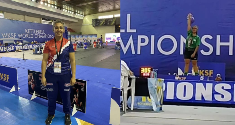 Rocío Muñoz es la flamante campeona mundial de la categoria Jerk 20 kilos, en la Copa Mundial de Portugal.