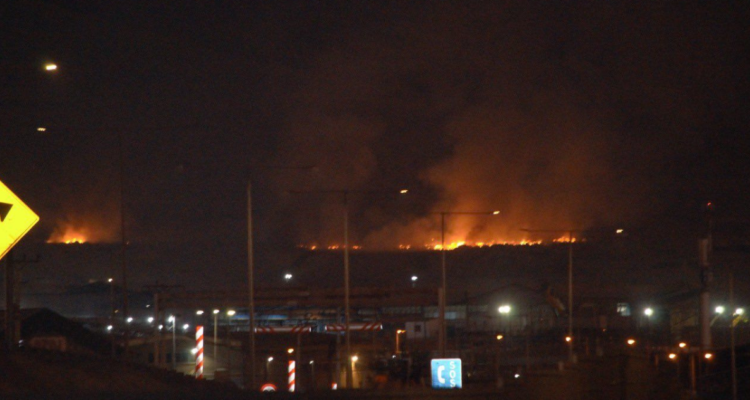 Quemas en sector La Chimba de Antofagasta