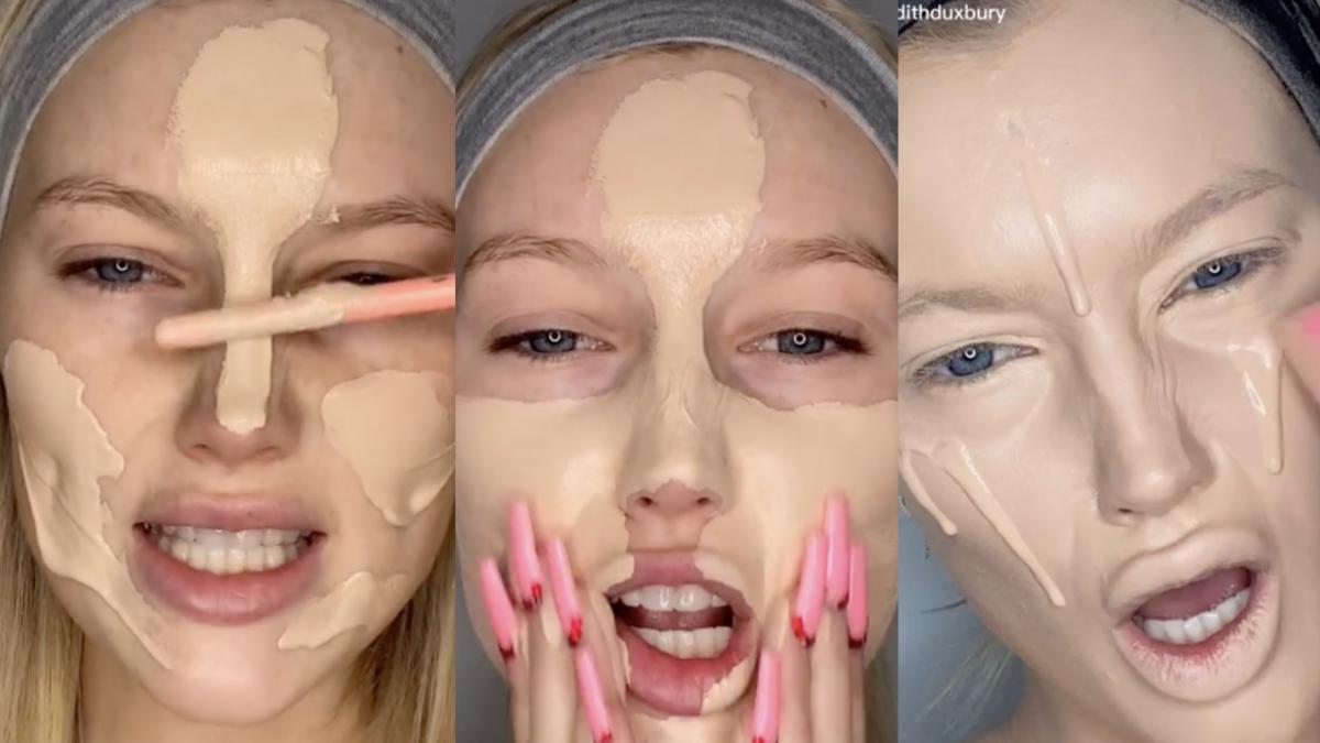 Usuarias de TikTok comparten sus técnicas de maquillaje excesivo.
