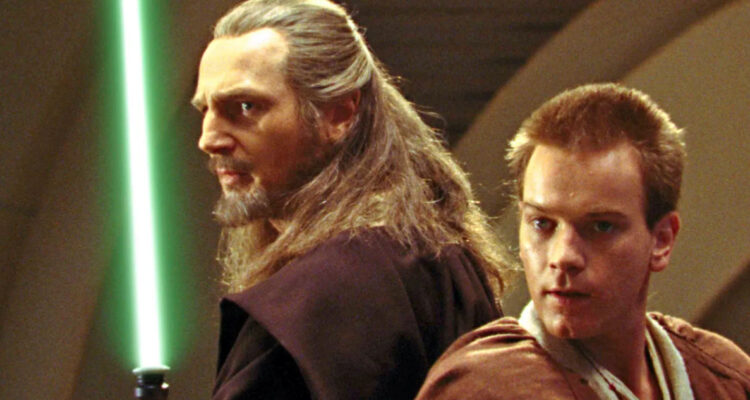 Qui-Gon Jinn y Obi-Wan Kenobi en “La amenaza fantasma”