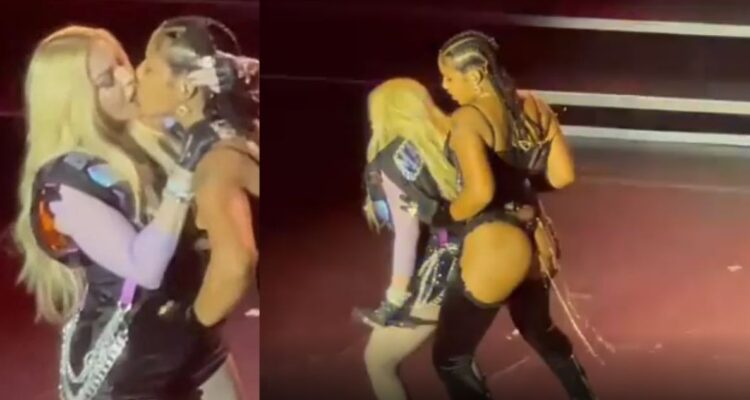 Madonna y Tokischa se dan un beso